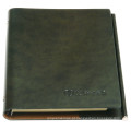 Preto PU couro Hardcover Business Notebook impressão